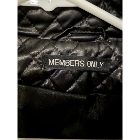 Y2K Members Only old school black jacket cropped sz S old school winter zip up - Picture 6 of 15